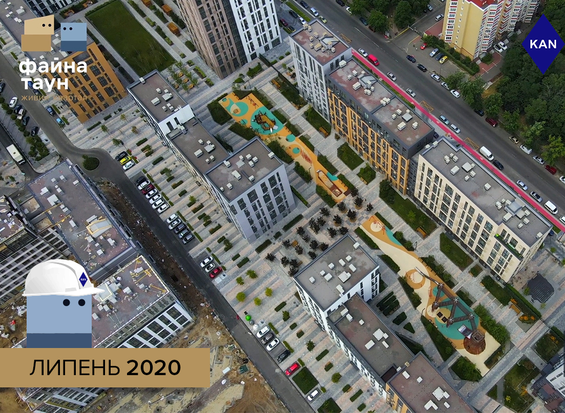 Ход строительства ЖК Файна Таун за июль 2020